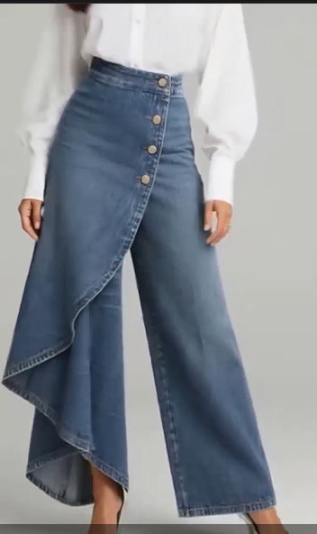 Unique Straight-leg Pants Fashion Jeans Clothing
