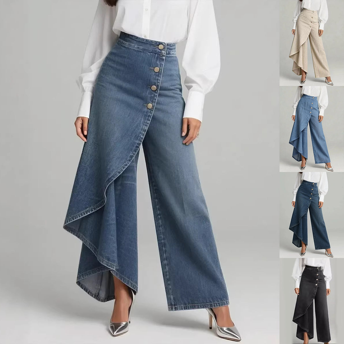 Unique Straight-leg Pants Fashion Jeans Clothing