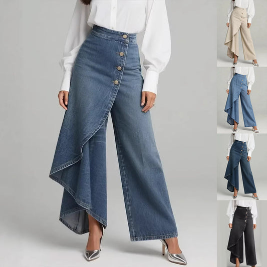 Unique Straight-leg Pants Fashion Jeans Clothing